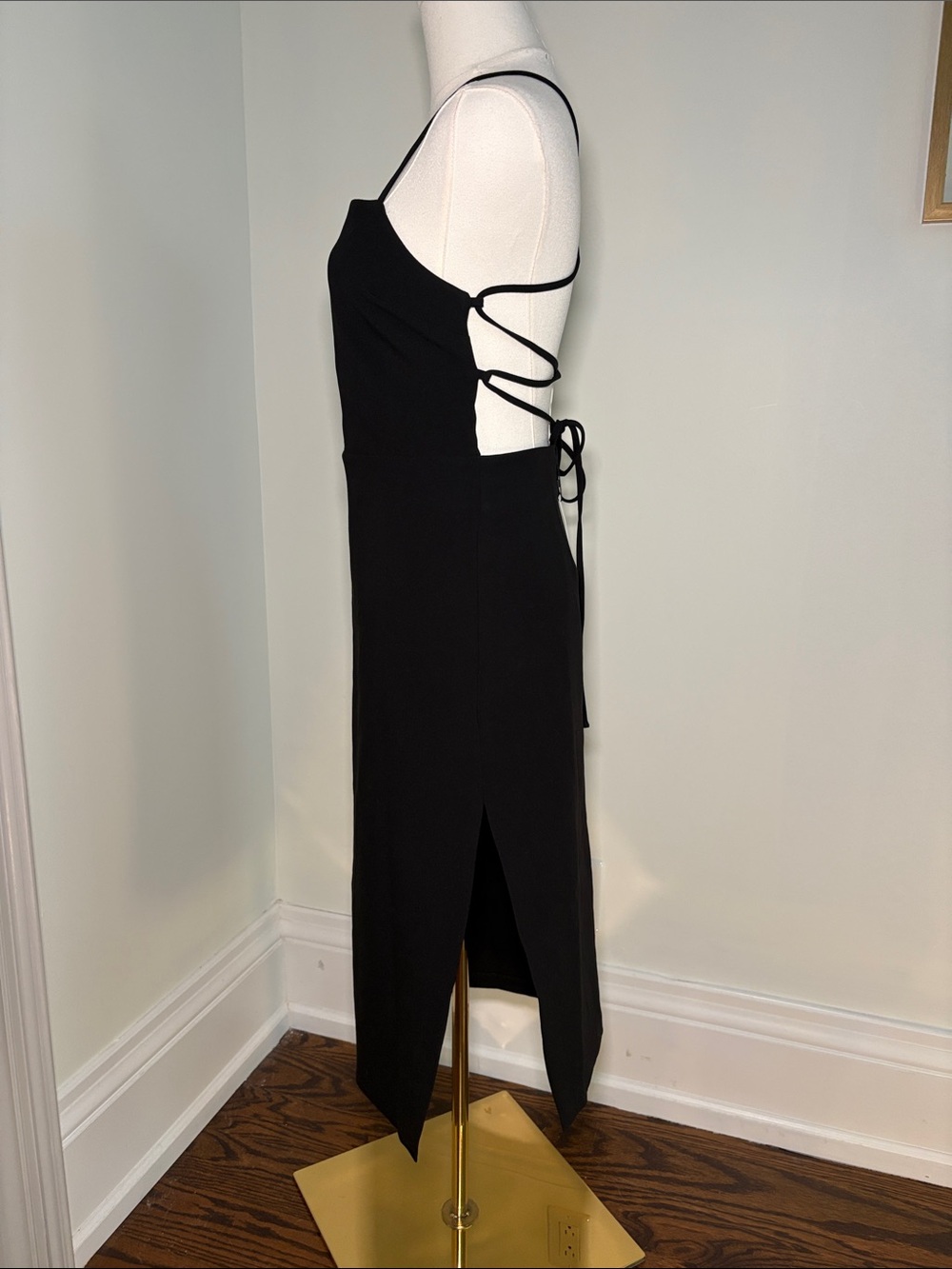 Dynamite Black Backless Strappy Midi Dress - Picture 2 of 7